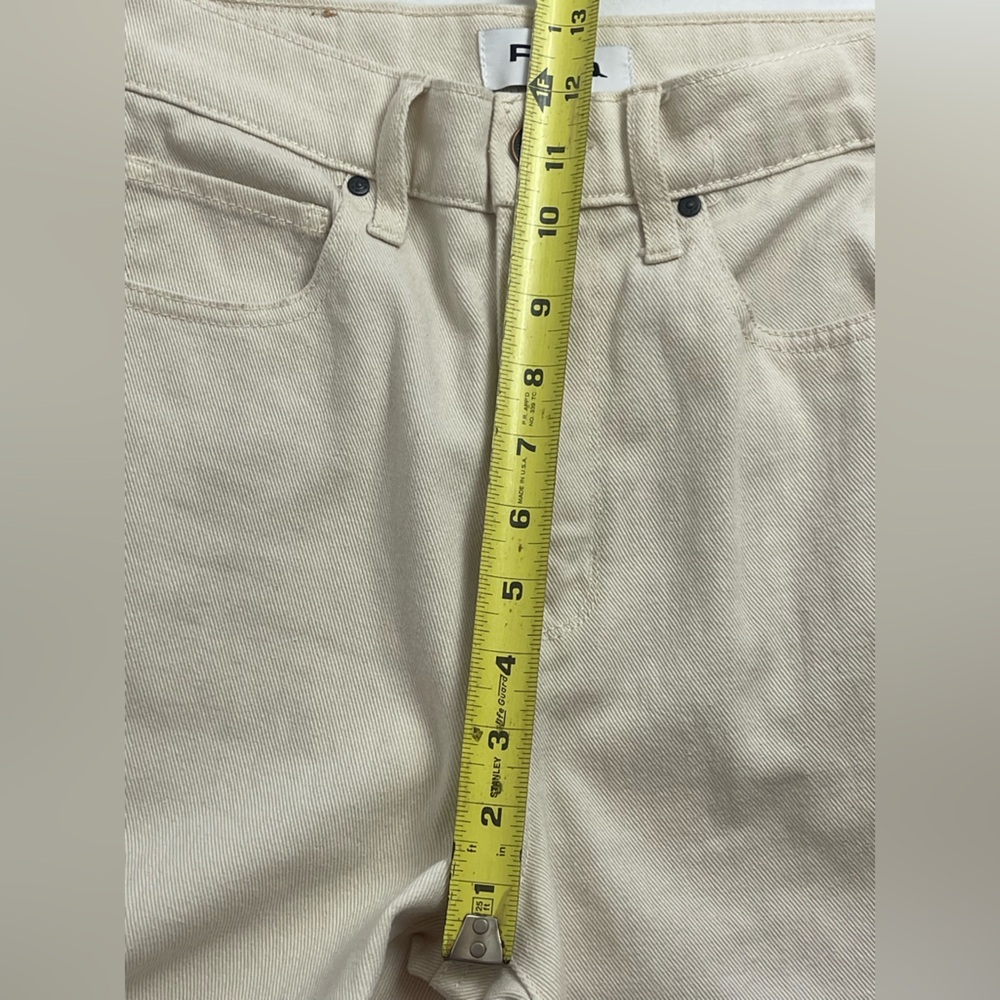 RSQ High Rise Relaxed Straight Leg Cream Jeans Size 25 - Picture 5 of 14